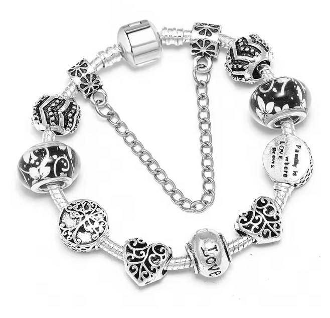 Opulent Charm Bracelet - Silver Color Charm Bangles With Firefly Star Pendant Bracelets Bangle For Women Men Girlfriend DIY Jewelry Special Offer