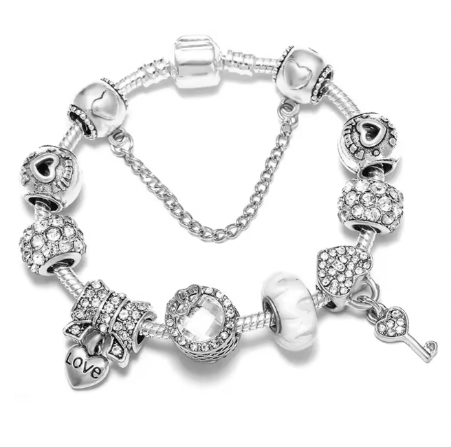 Opulent Charm Bracelet - Silver Color Charm Bangles With Firefly Star Pendant Bracelets Bangle For Women Men Girlfriend DIY Jewelry Special Offer