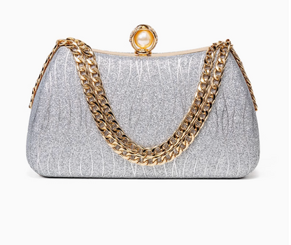 The Bastet Gold Charm - Pearl Champagne Purse
