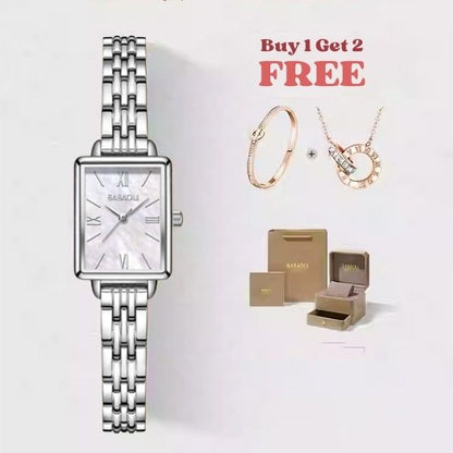 Chic Square Women’s Watch for Modern Minimalist Style (2 Free Gifts & Full Box)