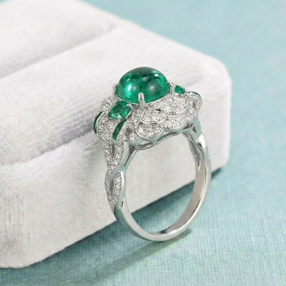 Truly Emerald Empress - Emerald Cocktail Ring