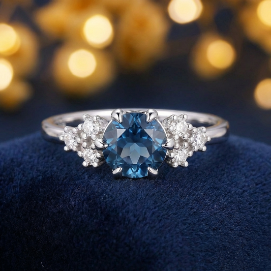 Côte d'Azur Ring - 10K/14K/18K Solid God Mediterranean Lab-grown diamond ring