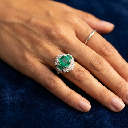 Truly Emerald Empress - Emerald Cocktail Ring