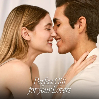 Happy couple close together featuring amethyst jewelry set for women perfect gift for lovers