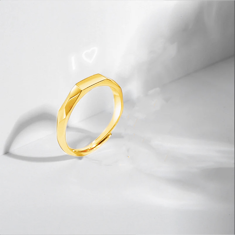 Truly New Light Matching Couple Ring Reflect Show "I Love U" Pattern Hidden Silver & Gold Jewelry For Gifts