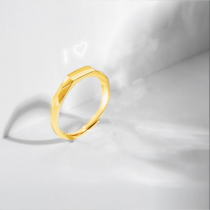 Truly New Light Matching Couple Ring Reflect Show "I Love U" Pattern Hidden Silver & Gold Jewelry For Gifts