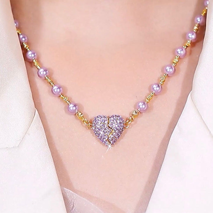 Ocean Pure Heart - Luxury Pearl & 18K Gold Necklace Set Includes Stunning Bracelet and Stud Earrings Jewelry